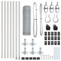 Recinzione con pali. Argento 0.6 x 10 m 3353755