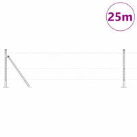 Recinzione con pali. Argento 0.4 x 25 m 3353783