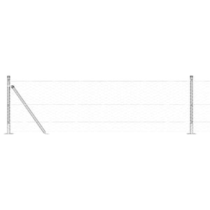 Recinzione con pali. Argento 0.4 x 25 m 3353784