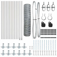 Recinzione con pali. Argento 0.4 x 25 m 3353784