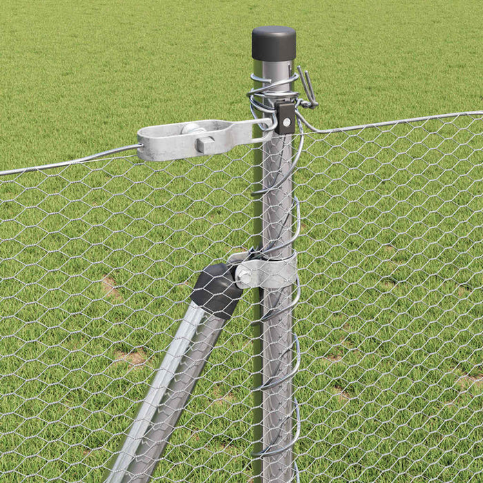 Recinzione con pali. Argento 0.8 x 25 m 3353794