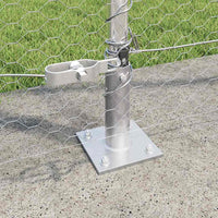 Recinzione con pali. Argento 1.5 x 25 m 3353811