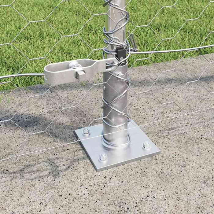 Recinzione con pali. Argento 1.6 x 25 m 3353817