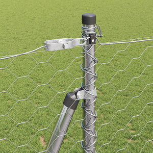 Recinzione con pali. Argento 1.6 x 25 m 3353817