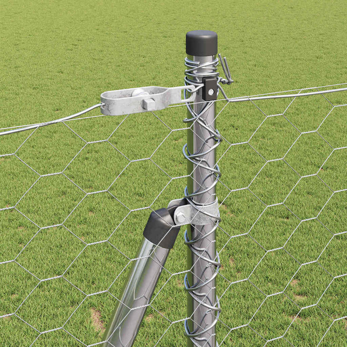 Recinzione con pali. Argento 1.6 x 25 m 3353817