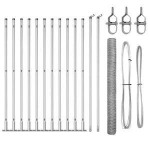 Recinzione con pali. Argento 1.6 x 25 m 3353817