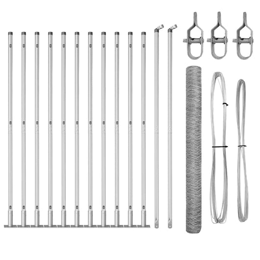 Recinzione con pali. Argento 1.6 x 25 m 3353817