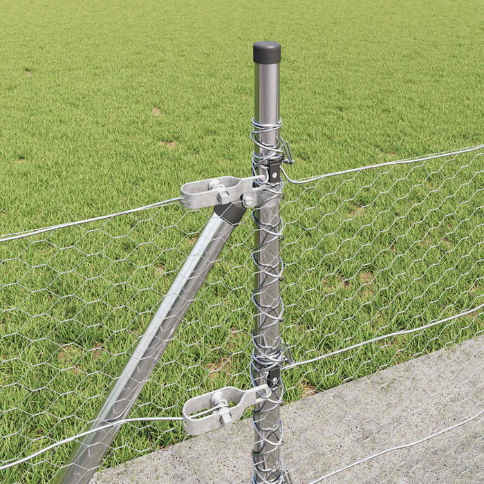 Recinzione con pali. Argento 0.4 x 50 m 3353819