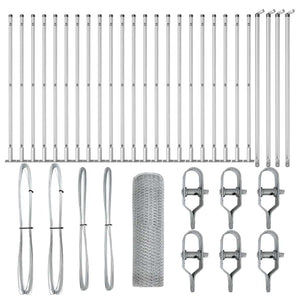 Recinzione con pali. Argento 0.8 x 50 m 3353831