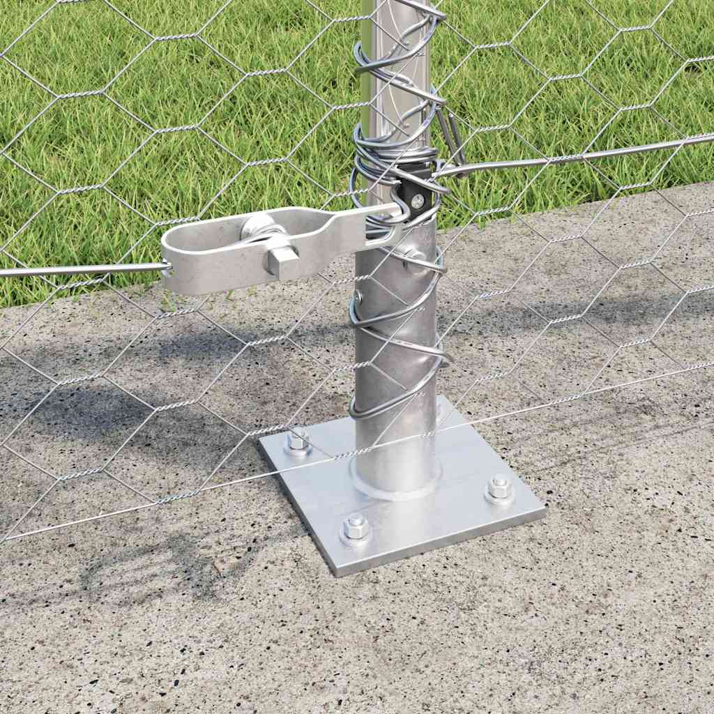 Recinzione con pali. Argento 0.8 x 50 m 3353832