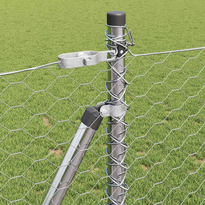 Recinzione con pali. Argento 0.8 x 50 m 3353832