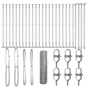 Recinzione con pali. Argento 0.8 x 50 m 3353832