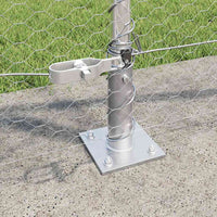 Recinzione con pali. Argento 1 x 50 m Acciaio rivestito in PVC 3353835