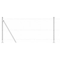 Recinzione con pali. Argento 1 x 50 m Acciaio rivestito in PVC 3353835