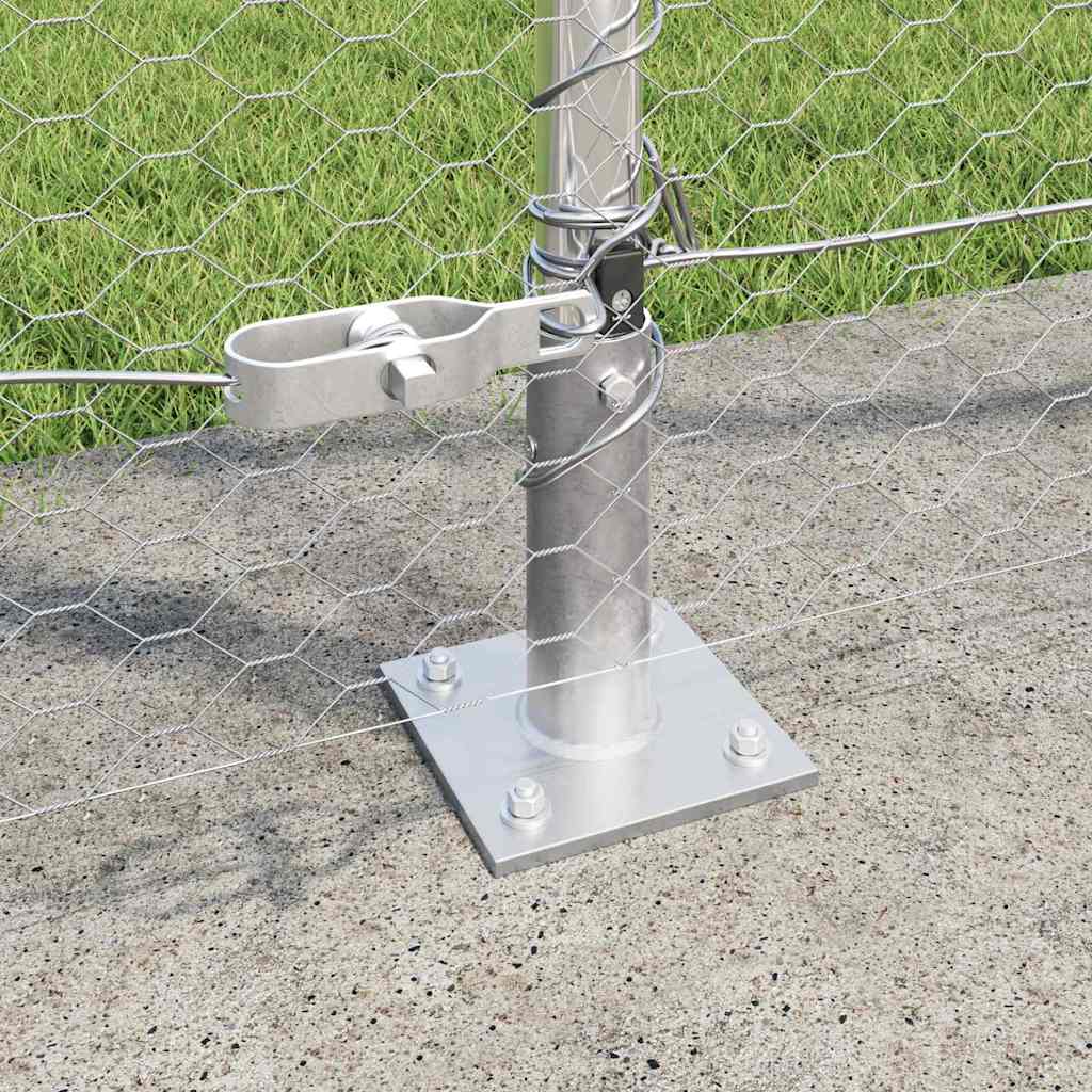 Recinzione con pali. Argento 1.4 x 50 m 3353843