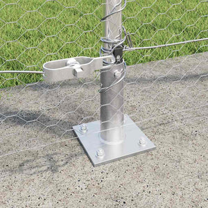 Recinzione con pali. Argento 1.4 x 50 m 3353843