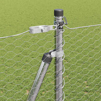 Recinzione con pali. Argento 1.4 x 50 m 3353843