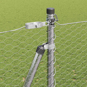 Recinzione con pali. Argento 1.4 x 50 m 3353843