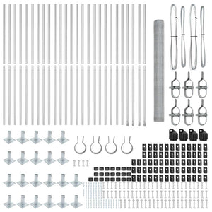 Recinzione con pali. Argento 1.4 x 50 m 3353843