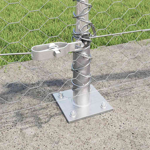 Recinzione con pali. Argento 0.5 x 100 m 3353860