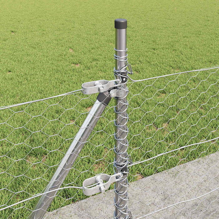 Recinzione con pali. Argento 0.5 x 100 m 3353860