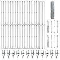 Recinzione con pali. Argento 0.5 x 100 m 3353860