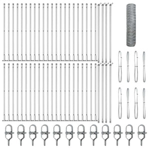 Recinzione con pali. Argento 0.5 x 100 m 3353860