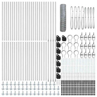 Recinzione con pali. Argento 0.5 x 100 m 3353860