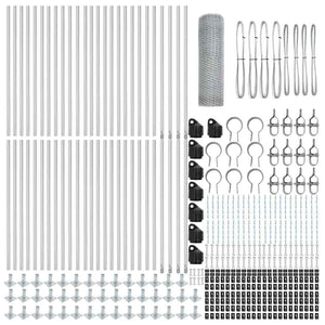 Recinzione con pali. Argento 0.8 x 100 m 3353867