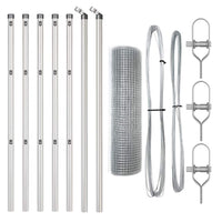 Recinzione con pali. Argento 0.6 x 10 m Acciaio 3351564