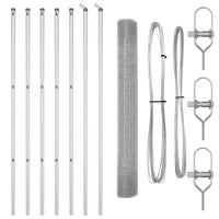 Recinzione con pali. Argento 1.4 x 10 m Acciaio 3351581