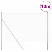 Recinzione con pali. Argento 1.5 x 10 m Acciaio 3351584