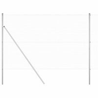 Recinzione con pali. Argento 1.5 x 10 m Acciaio 3351586