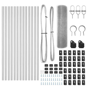 Recinzione con pali. Argento 0.5 x 25 m Acciaio 3351597