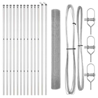 Recinzione con pali. Argento 1 x 25 m Acciaio 3351608