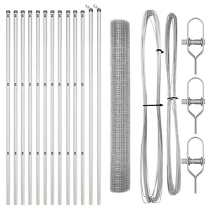 Recinzione con pali. Argento 1 x 25 m Acciaio 3351608