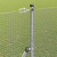 Recinzione con pali. Argento 1.5 x 25 m Acciaio 3351618