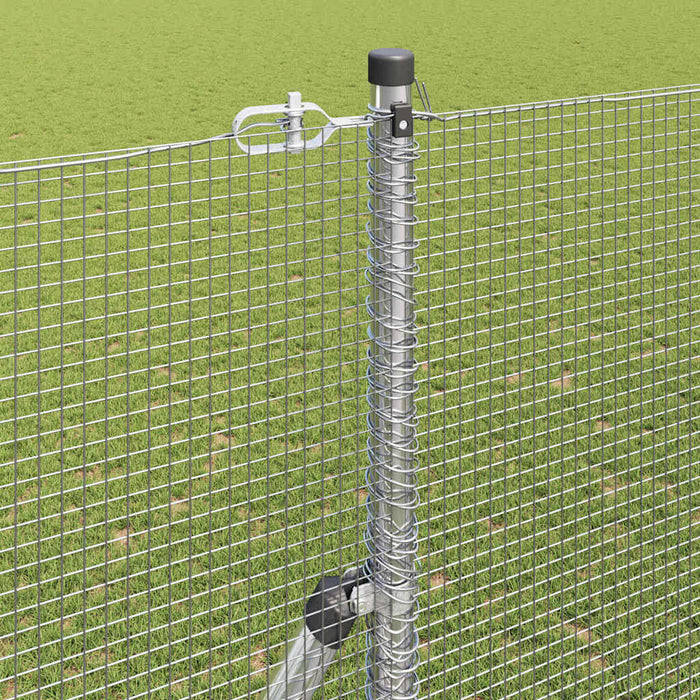 Recinzione con pali. Argento 1.5 x 25 m Acciaio 3351618