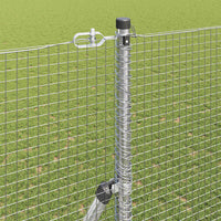 Recinzione con pali. Argento 1.5 x 25 m Acciaio 3351620