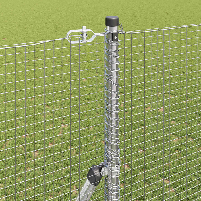 Recinzione con pali. Argento 1.5 x 25 m Acciaio 3351620