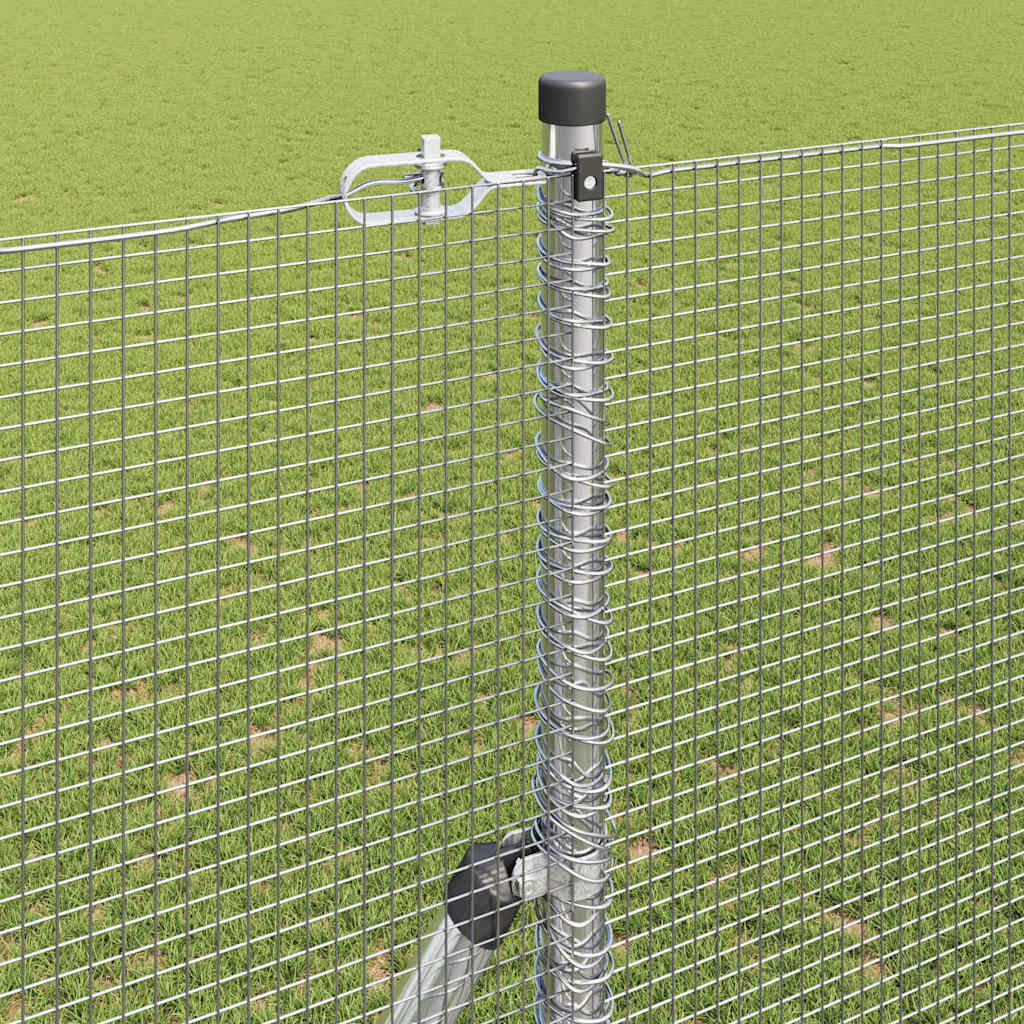 Recinzione con pali. Argento 1.6 x 25 m Acciaio 3351622