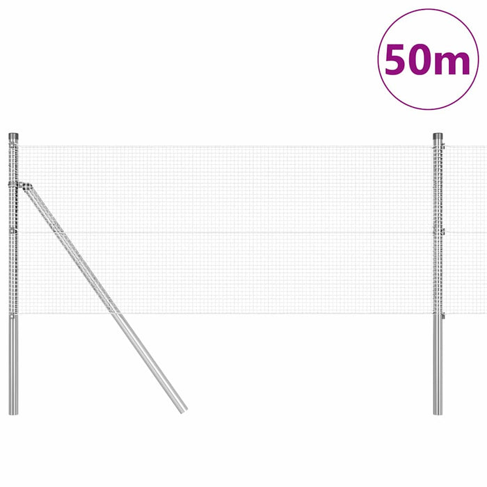 Recinzione con pali. Argento 0.4 x 50 m Acciaio 3351625