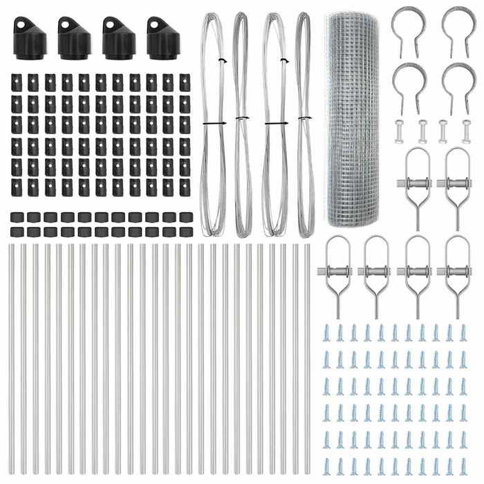 Recinzione con pali. Argento 0.5 x 50 m Acciaio 3351630