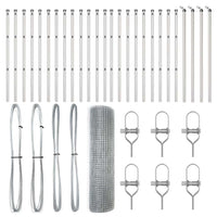 Recinzione con pali. Argento 0.5 x 50 m Acciaio 3351632