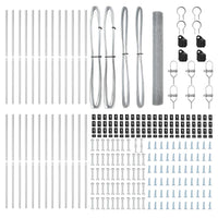 Recinzione con pali. Argento 1 x 50 m Acciaio 3351642