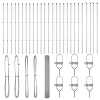 Recinzione con pali. Argento 1.4 x 50 m Acciaio 3351650