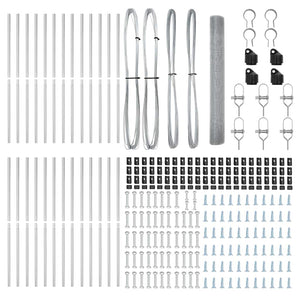 Recinzione con pali. Argento 1.4 x 50 m Acciaio 3351650