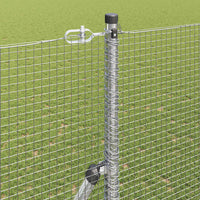 Recinzione con pali. Argento 1.5 x 50 m Acciaio 3351654