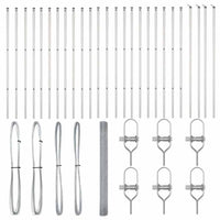 Recinzione con pali. Argento 1.6 x 50 m Acciaio 3351657