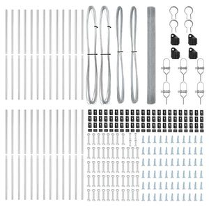 Recinzione con pali. Argento 1.6 x 50 m Acciaio 3351657